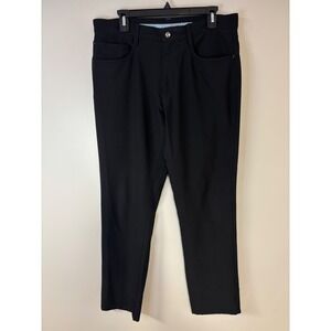 FootJoy Mens Athletic Fit Golf Pants Black W34 L32 Lightweight